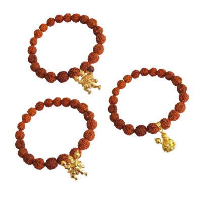 Hanuman Charm Rudraksha Bracelet Combo